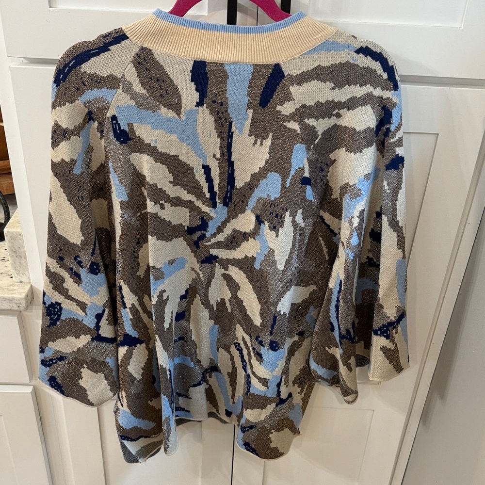 Jodifl Blue, Cream and Sparkling Sweater - NWT - Picture 2 of 5
